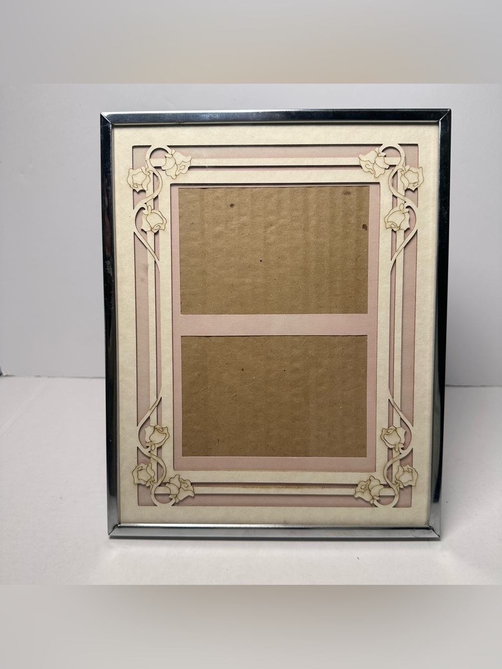 Vintage Art Nouveau Style Dual Picture Frame 8x10 Cottagecore Coquette Roses